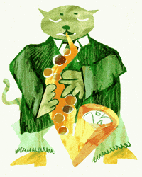 sophieaillustration music cat animals musical GIF