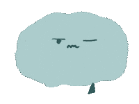 Cloud Raining Sticker by Maria Sann