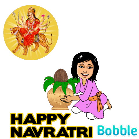 Happy Navratri Sticker by Bobble
