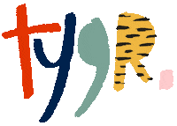 Color Tiger Sticker by The Babybirds