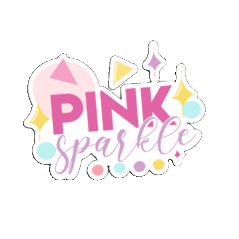 Pink Sparkle Sticker by Pinktage