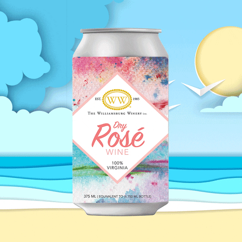 ros canned wine GIF by Williamsburg Winery