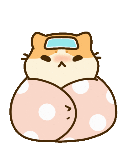 Sick Cat Sticker by Bichi Mao