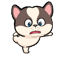 French Bulldog Oops Sticker by UpStudiosWorld