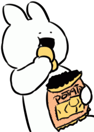 Happy Food Sticker by すこぶる動くウサギ