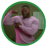 Flexing Thomas Q Jones Sticker by Bounce