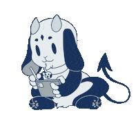 Bean Working Sticker