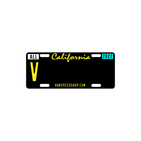 VanspeedShop giphyupload vanlife campervan licenseplate Sticker