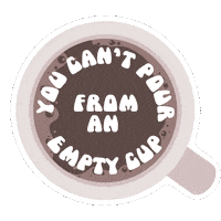honestlyavaco mental health self care coffee cup honestlyava Sticker