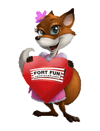 fortfunabenteuerland love heart fox adventure Sticker