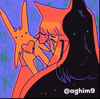 aghim9 sewing broken heart bunny puppet bunny doll GIF