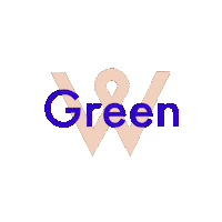 w-green agency sustainable communication aesthetics Sticker