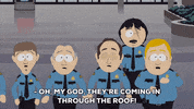 scared randy marsh GIF by South Park 