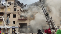 Several Evacuated From Damaged Building After Kharkiv Strike