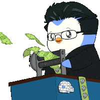 Tom Lee Money Sticker by Pudgy Penguins