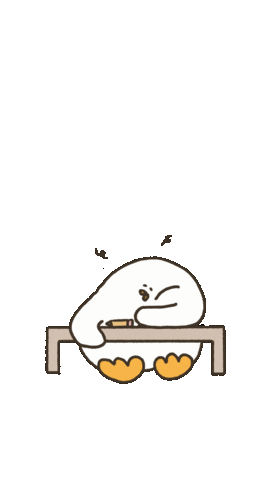 eyw_newme giphyupload tired sleepy duck Sticker