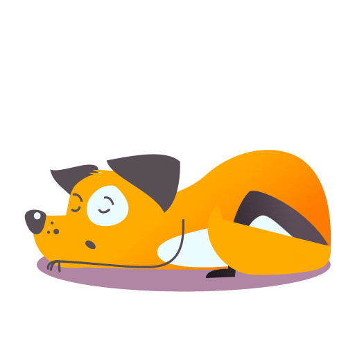 Tired Dog Sticker by Unisender