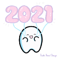 LittlePencilDesign happy new year 2021 pastel newyear Sticker