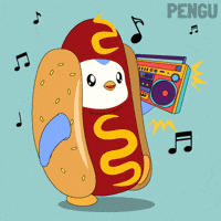 Happy Hot Dog GIF by Pudgy Penguins