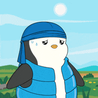 Sweating Stay Cool GIF by Pudgy Penguins