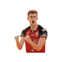 Volleyball Celebrating Sticker by VK MIRAD UNIPO Prešov