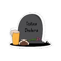Halloween Cerveza Sticker