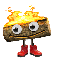 Happy On Fire Sticker by Chris Timmons