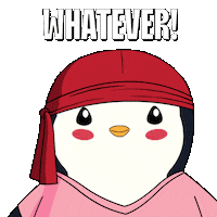 Blah Blah Blah Whatever Sticker by Pudgy Penguins