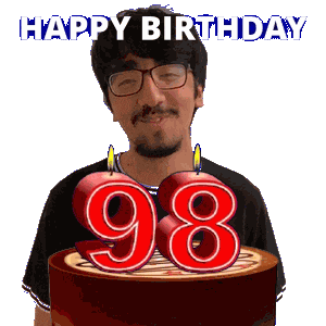 98 Birthday Sticker