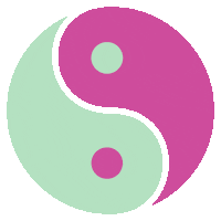 Yin Yang Doodle Sticker by Carla Lomonaco