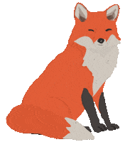Red Fox Art Sticker