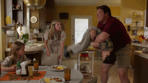 choking upside down GIF by CBS