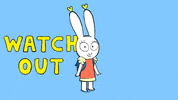 Watch Out Fun GIF by Simon Super Rabbit