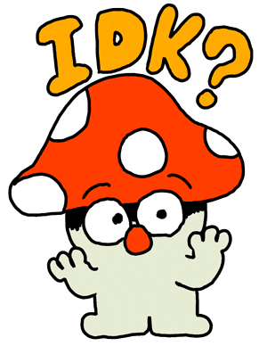 Confused Mushroom Sticker by Originals