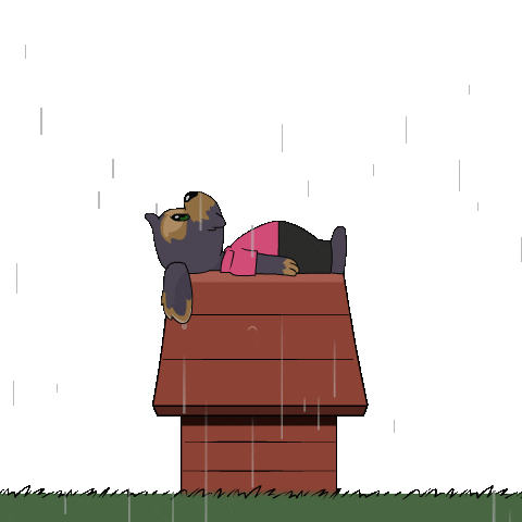 Sad Rain Sticker by BoDoggos