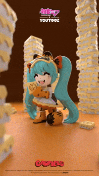 Hatsune Miku Garfield GIF by Youtooz