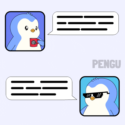Text Hello GIF by Pudgy Penguins
