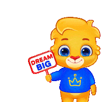 Dream Big Dreams Come True Sticker by Lucas and Friends by RV AppStudios