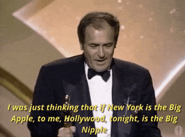 bernardo bertolucci if new york is the big apple hollywood is the big nipple GIF by The Academy Awards