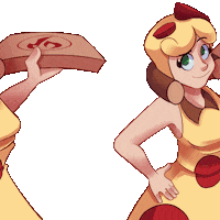 Aendrin_Dawan fire pizza twitch delivery Sticker