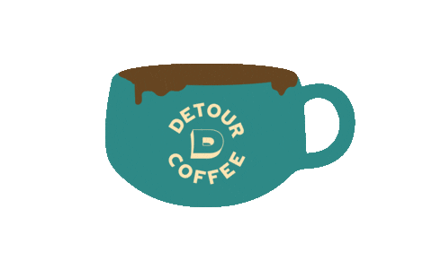 Coffee Cup Sticker by DetourCoffee