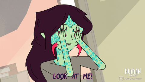 dont look at me GIF by Cartuna