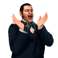 Happy Mycroft Holmes Sticker by G5 games