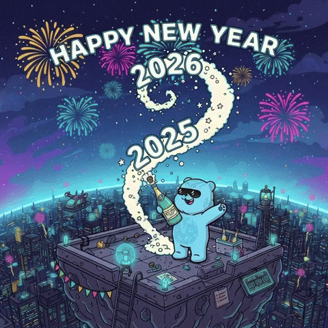 Happy New Year Party GIF by Kanpai Pandas