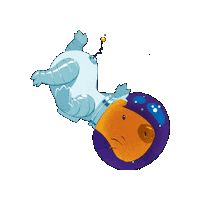 Floating Mars Mission Sticker by Helvetiq