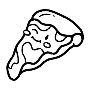 Pizza Doodles Sticker