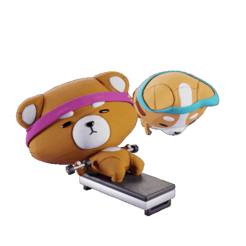 Working Out Sticker by The Plooshies