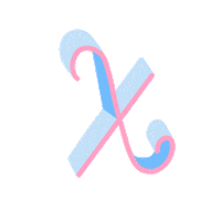x lettering Sticker by AF ILLUSTRATIONS