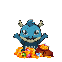 nagapoker_asia dragon mascot jackpot uang Sticker