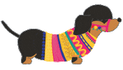 Sausage Dog Sticker by MOZOMOZO もぞもぞ